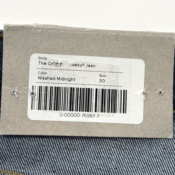 Everlane Women 30 Curvy Cheeky Jean High Rise Crop Straight Washed Midnight NWT - Picture 5 of 8